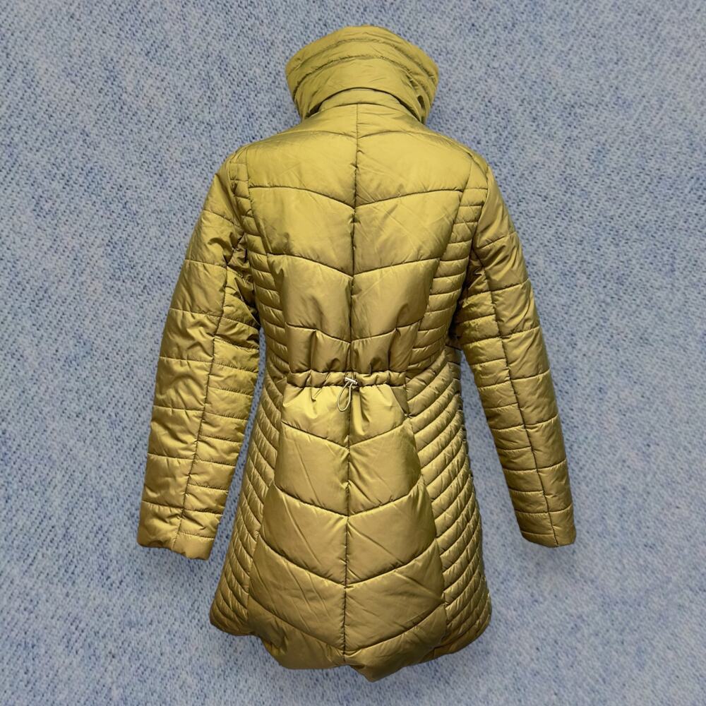 Weatherproof Women’s Green Puffer Coat with High Collar Sz: Large - Picture 2 of 6